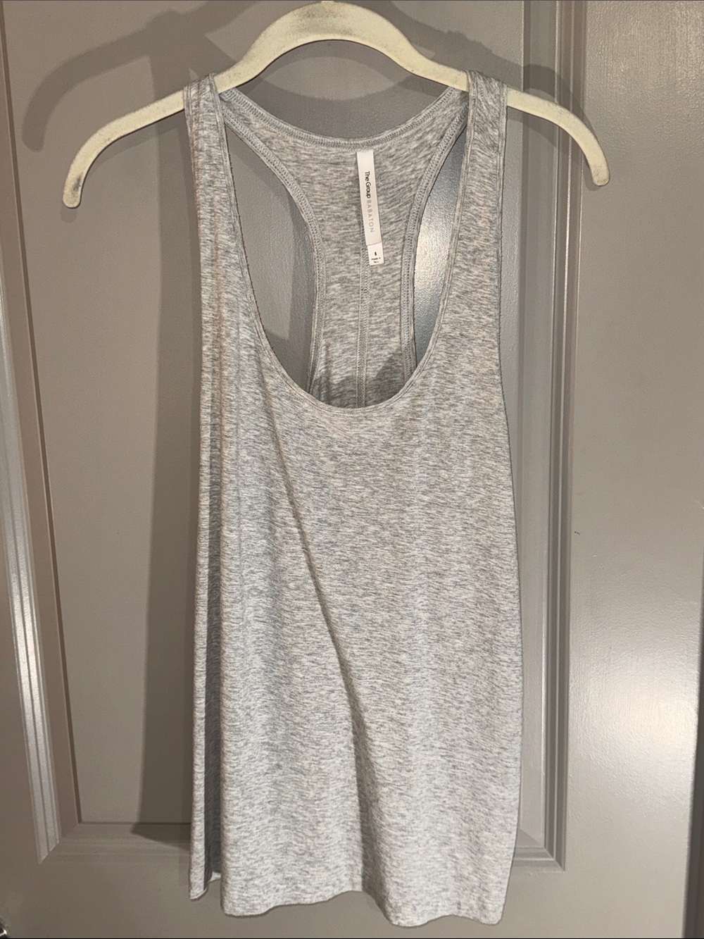 Babaton Light Heather Gray Racerback Tank